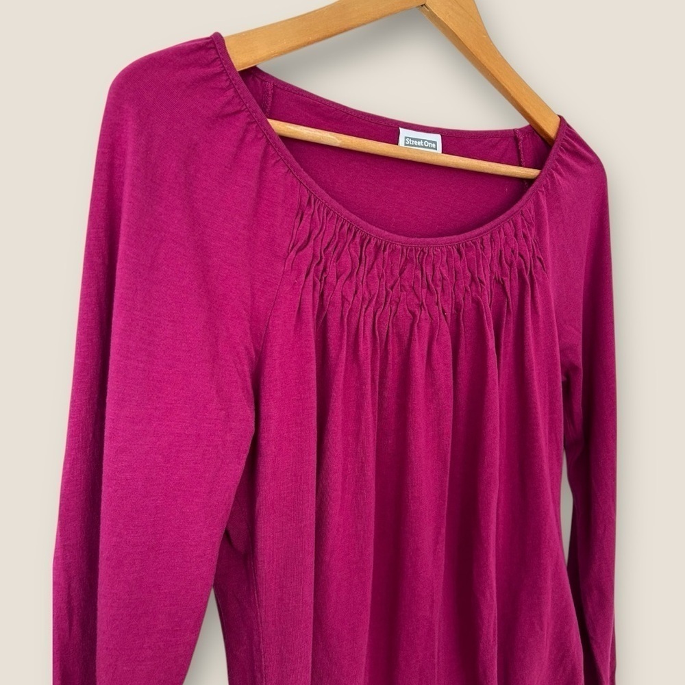 Street One Magenta Long Sleeve Top - Picture 5 of 9